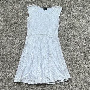 Tribal White Dress Floral Cutouts